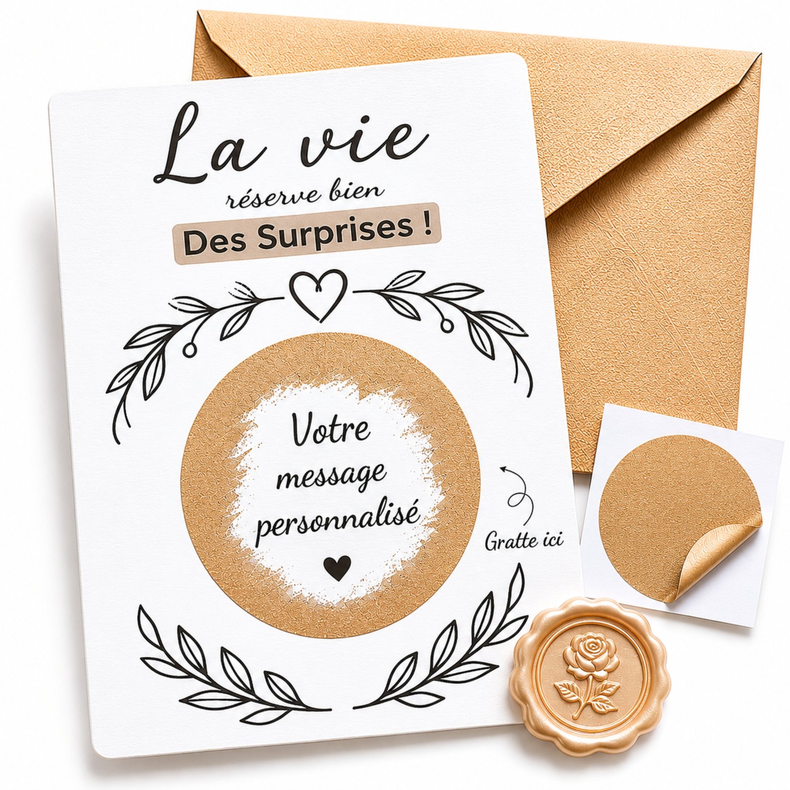 Carte à gratter personnalisable